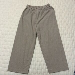 4T boys brown and white gingham pants